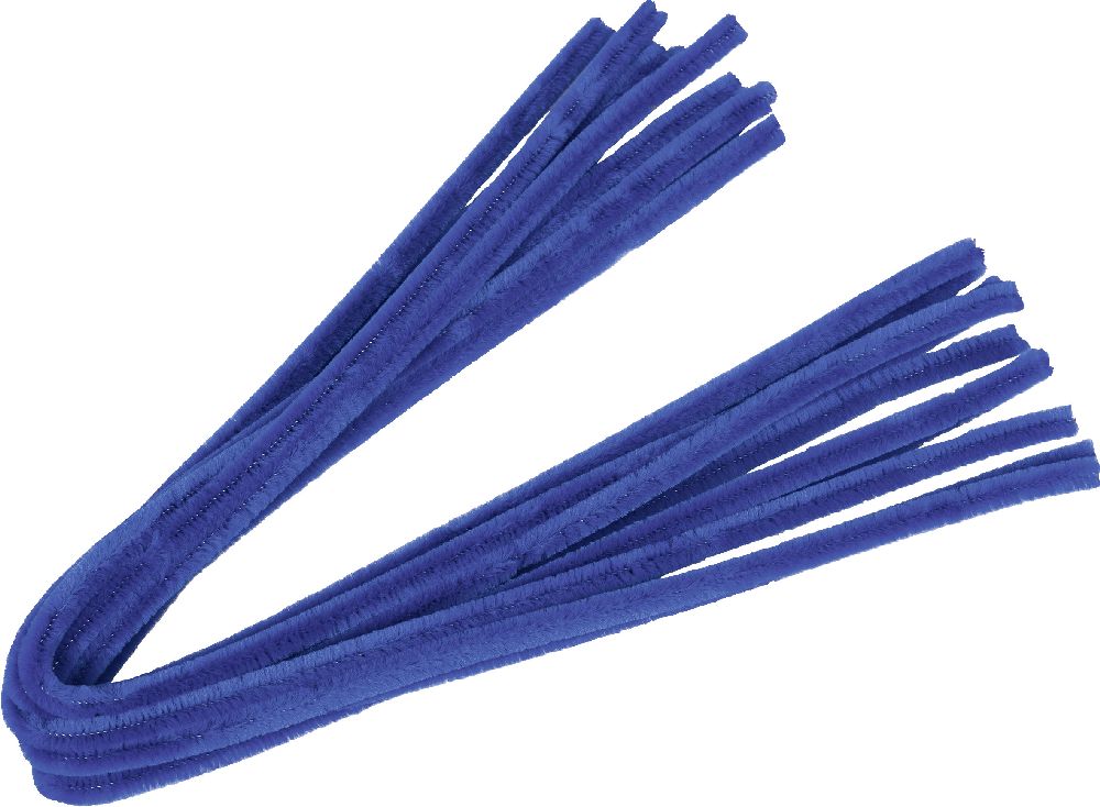 Filo di ciniglia 8 mm 50 cm blu 10 pezzi