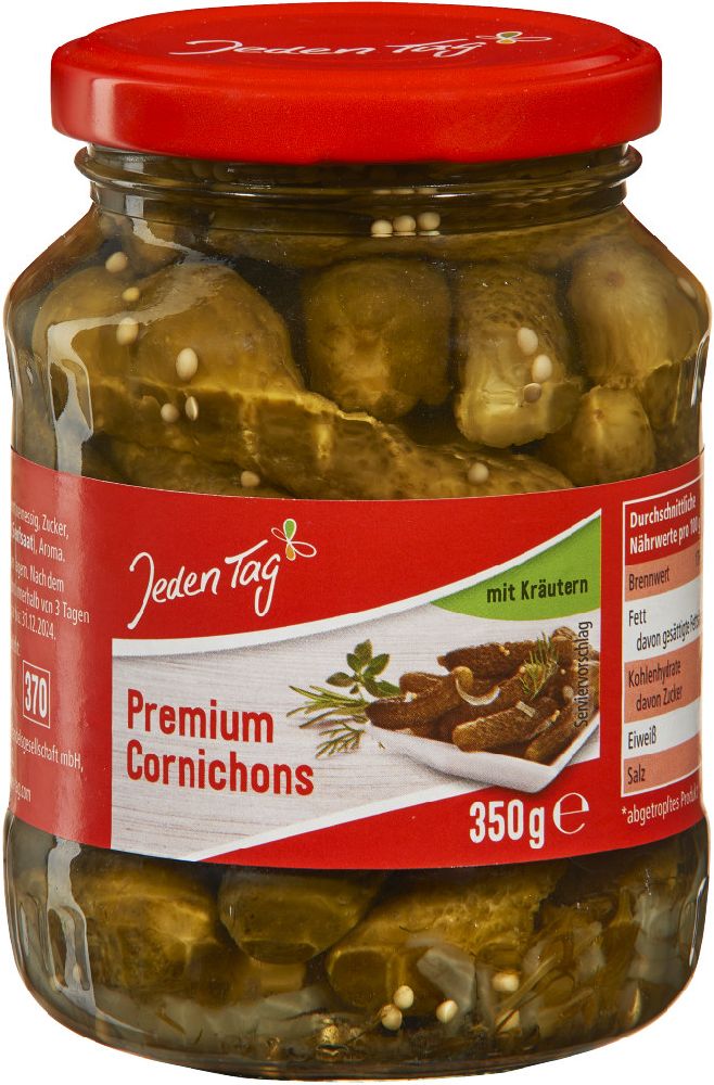 Cetriolini Premium Everyday in vetro da 370 ml