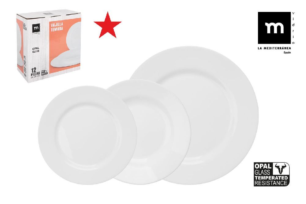 stoviglie 12 pezzi tondi opal temara md