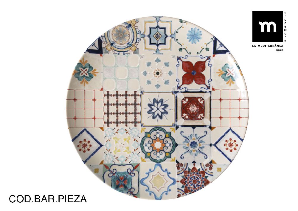 piatti piatto 26 cm lore monaco lucido