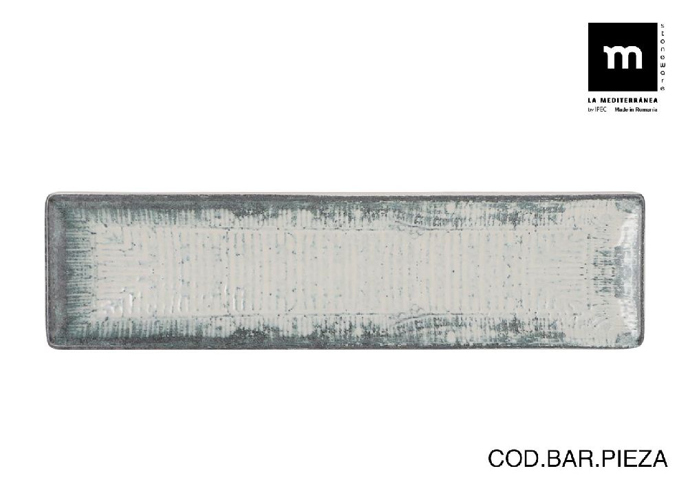 Piatto rettangolare opaco Kumo 30x8cm