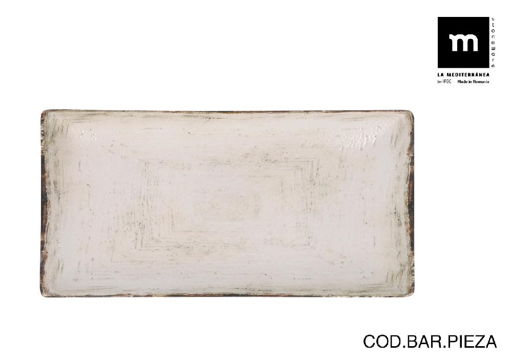 piatto rettangolare 30x15 cm menulis opaco