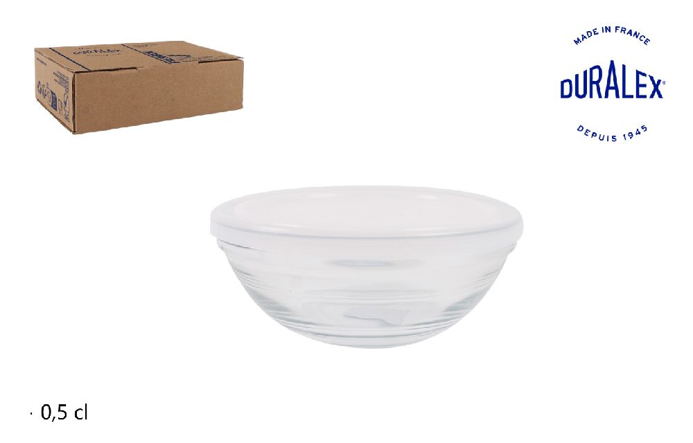 Ciotola trasparente da 14 cm con coperchio Freshbo