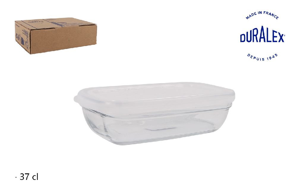 Lunch box trasparente 15cm rettangolare con coperc