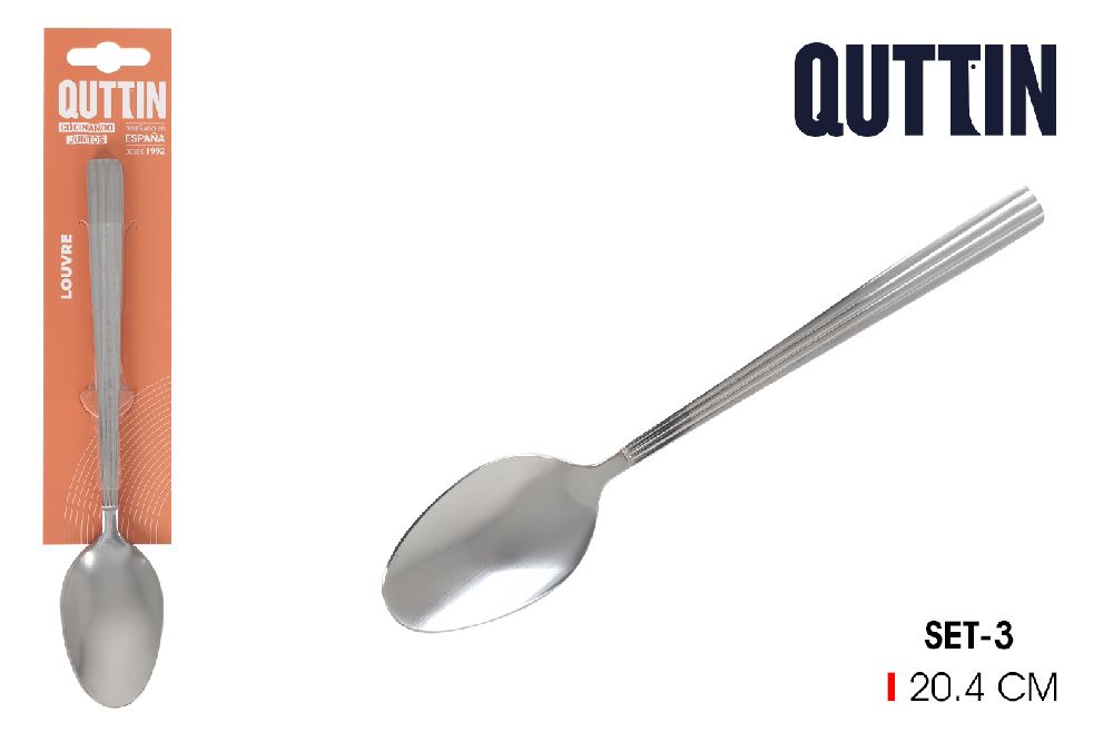 set di 3 cucchiai da tavola con perline da 2 mm