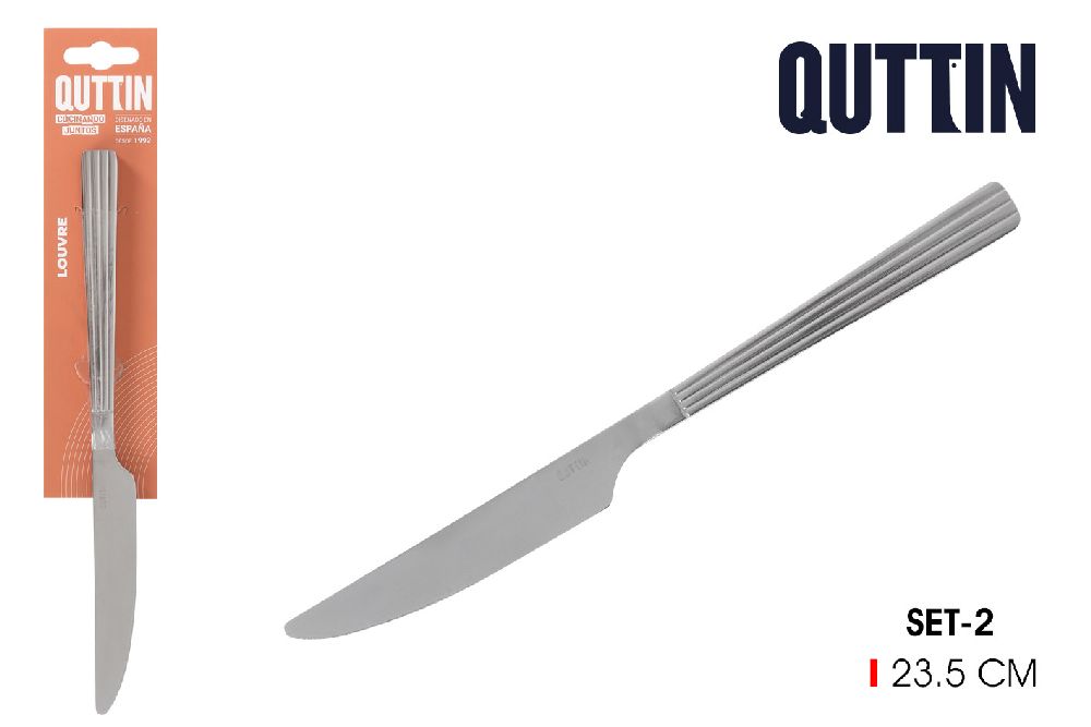 Set di 2 coltelli da tavola, 23,5 cm, modello “Lou