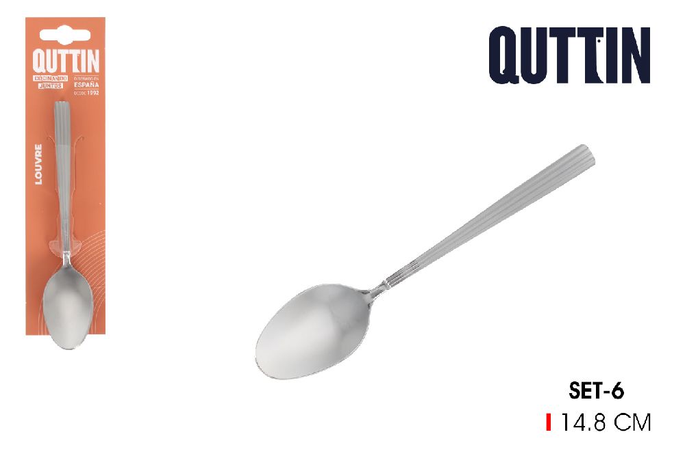 Set di 6 cucchiaini da dessert da 1,5 mm a forma d