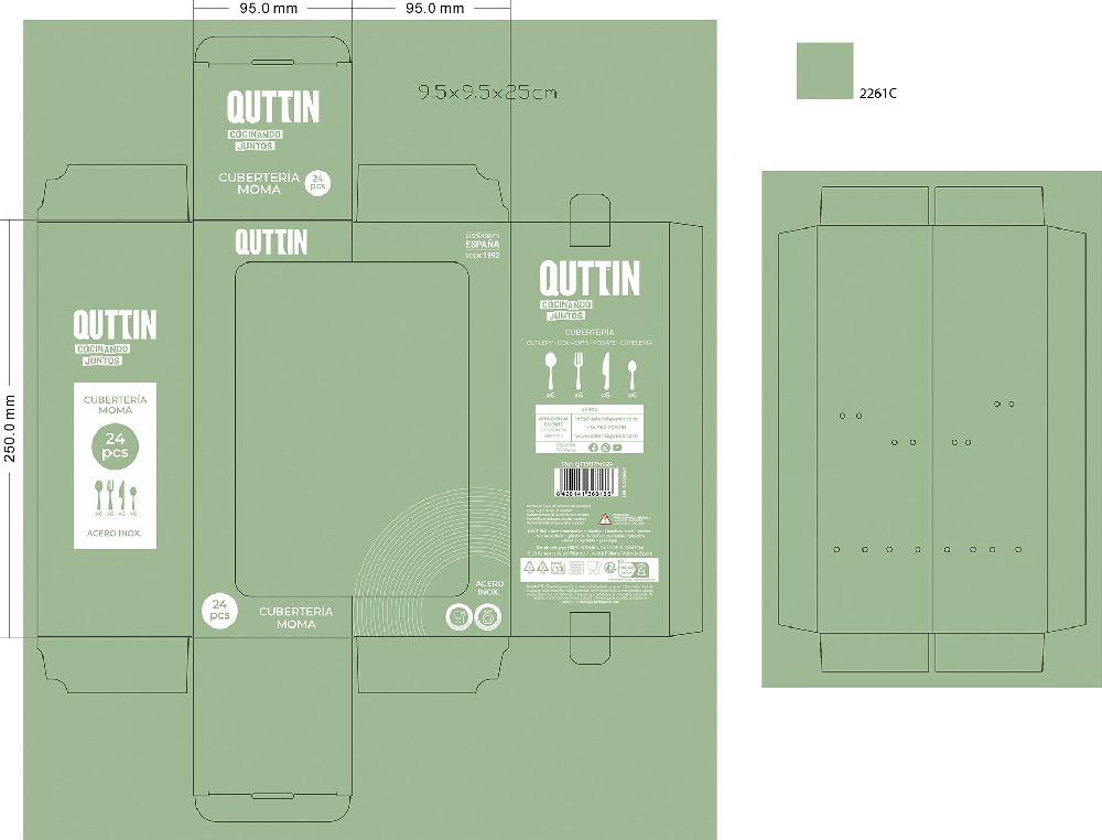 Set di posate da 24 pezzi di Quttin Moma